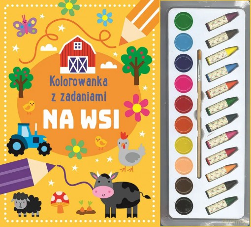 Kolorowanka z zadaniami. Na wsi [KSIĄŻKA]