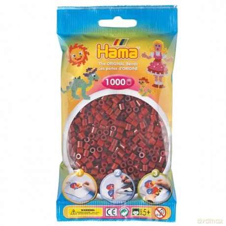 Koraliki Hama Midi 1000 sztuk burgundowe