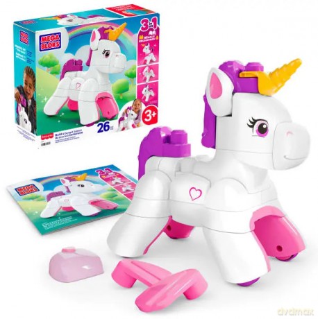 Mega Bloks Magiczny Jednorożec Do Zbudowania Zestaw 26 Klocków 3 W 1, Jkg36 Pud2 [KLOCKI]