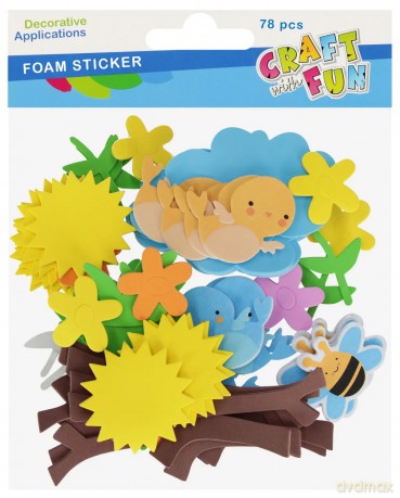 Naklejki Eva Ozdobne Wiosna 78 Szt Craft with Fun 579916