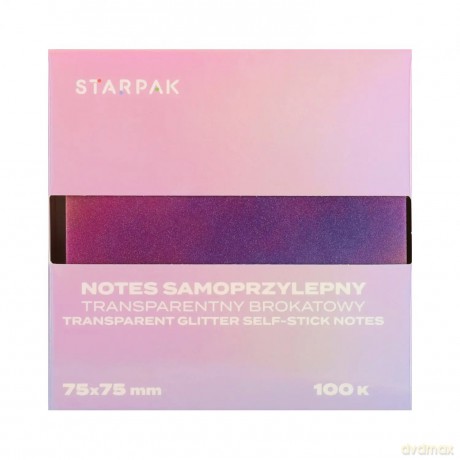 Notes Samoprzylepny 75x75/100k Transparent Ombre Ciemny C2 Starpak 576522