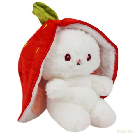 Pluszowy królik w truskawce, 22 cm