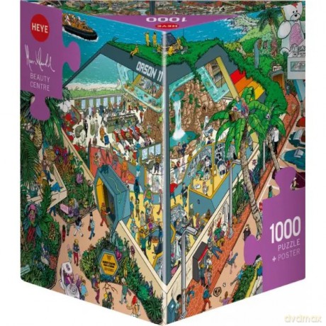 Puzzle 1000 elementów. Salon piękności + plakat [PUZZLE]