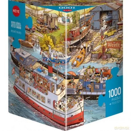 Puzzle 1000 elementów. Stocznia + plakat [PUZZLE]