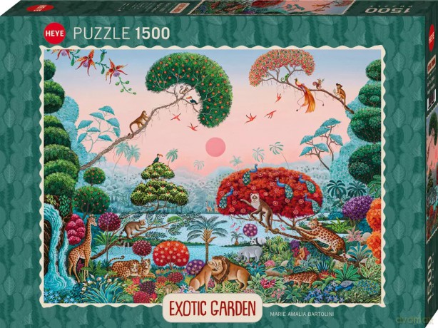 Puzzle 1500 elementów. Egzotyczny ogród, W rajskim ogrodzie [PUZZLE]