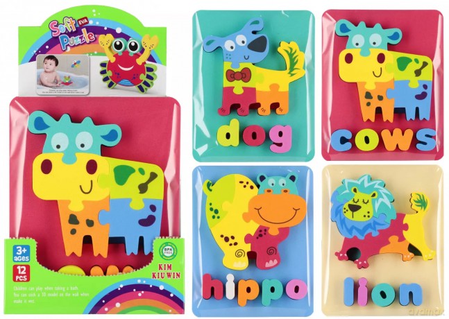 Puzzle Pian Zwierz 16x20x2 Mix 4 Mc 12/144/288 [PUZZLE]