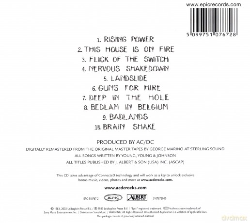 AC/DC: Flick Of The Switch (digipack) [CD]