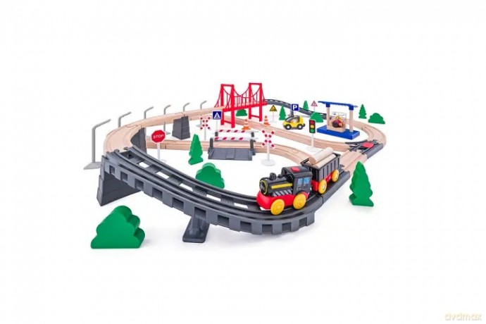 WOODYLAND Kolejka drew.lokom.elek+most 92111 21119