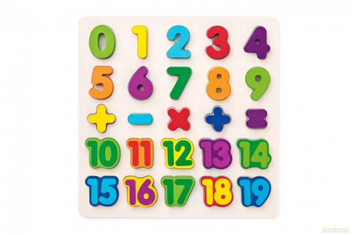 WOODYLAND Puzzle cyfry na planszy 90069 00695