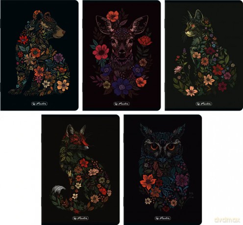 Zeszyt Herlitz Premium Florimals A5/32 kartek Linia z Marginesem