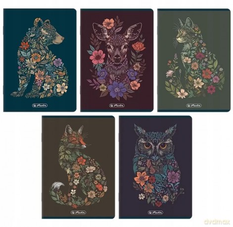 Zeszyt Herlitz Premium Florimals A5/32k kratka z marginesem, 1 szt (mix)