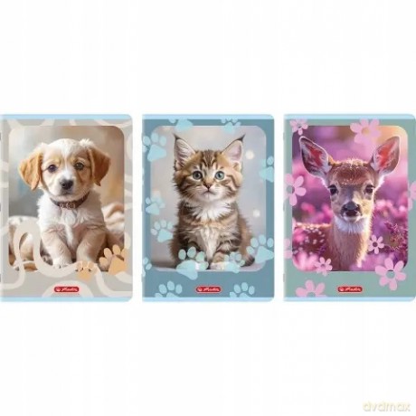 Zeszyt Herlitz Standard Animals A4/32k kratka z marginesem, 1 szt