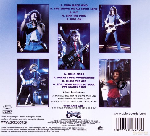AC/DC: Who Made Who (digipack) [CD]