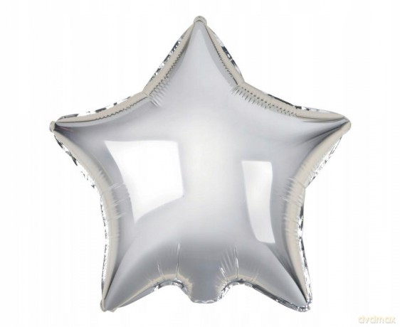 Balon foliowy Gwiazda srebrna