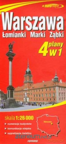 Euromapa Warszawa 4w1 1:26 000