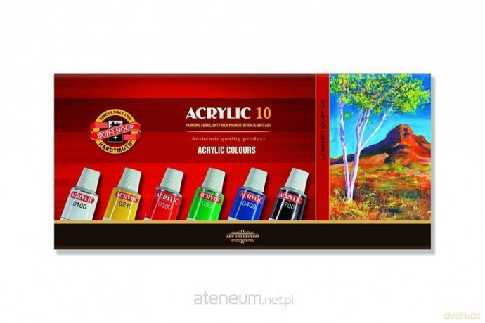 Farby acrylowe 10 kolorów 16ml