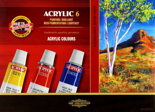 Farby acrylowe 6 kolorów 16ml