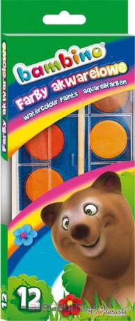 Farby akwarelowe 12 kolorów