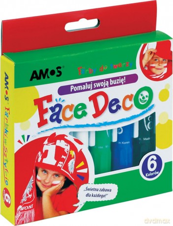 Farby do twarzy Face Deco 6 kolorów blister