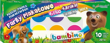 Bambino Farby plakatowe 10 kolorów 20ml