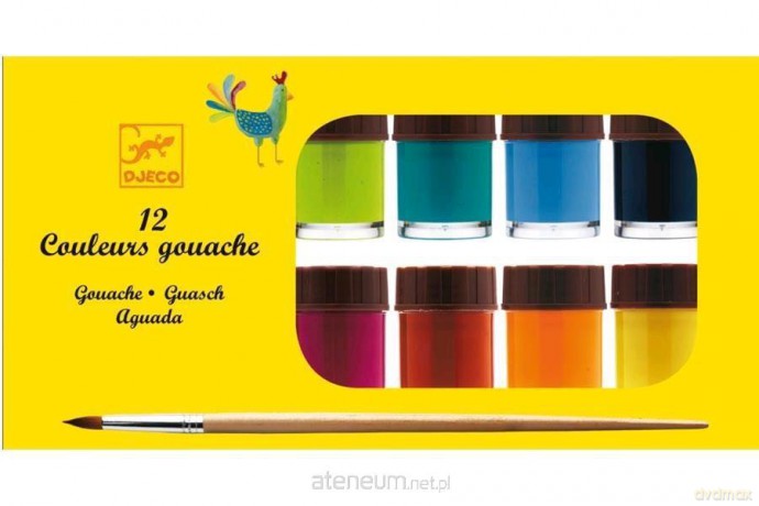 Farby plakatowe 12 kolorów