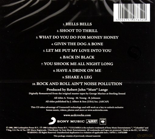 AC/DC: Back In Black (digipack) [CD]