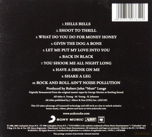 AC/DC: Back In Black (digipack) [CD]