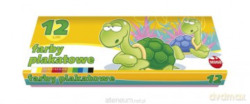 Farby plakatowe 12 kolorów 10ml
