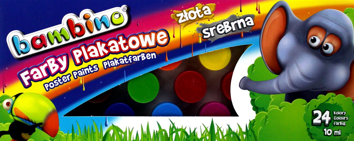Farby plakatowe 24 kolory 10ml