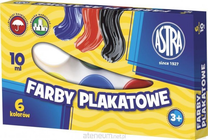 Farby plakatowe 6 kolorów 10ml