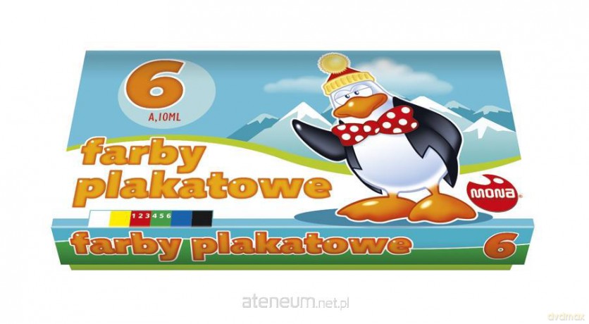 Farby plakatowe 6 kolorów 10ml
