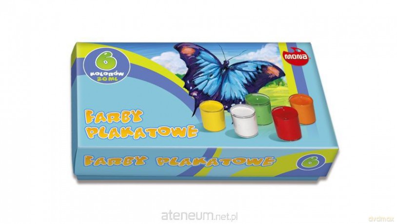 Farby plakatowe 6 kolorów 20ml