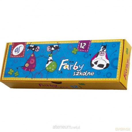 Farby Szkolne 12 kolorów 20ml