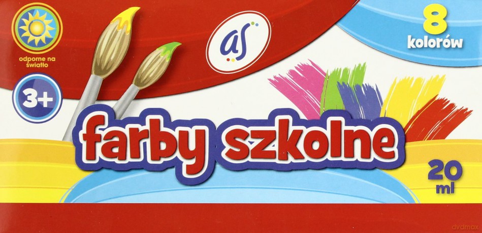 Farby Szkolne 8 kolorów 20ml