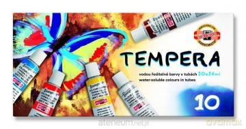 Farby Tempera 10 kolorów 16ml
