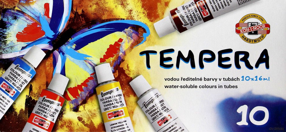 Farby Tempera 10 kolorów 16ml