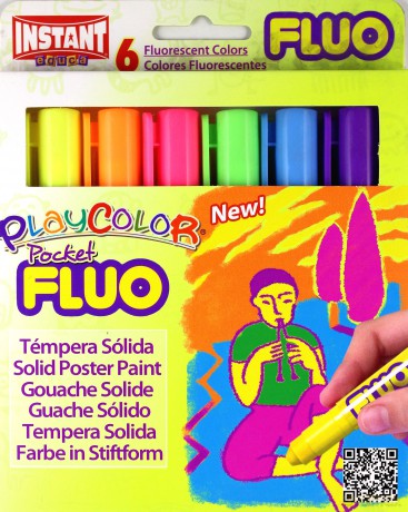 Farby w sztyfcie Fluo Pocket 6 kolorów