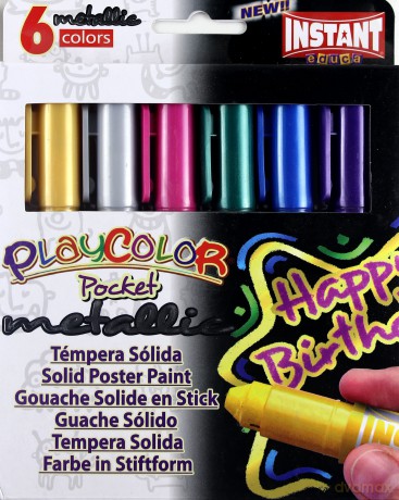 Farby w sztyfcie Metallic Pocket 6 kolorów
