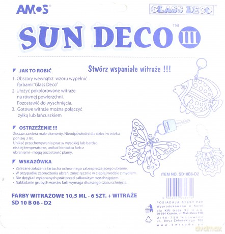 Farby witr.Sun Deco III 6 kol.+3 witr.blister