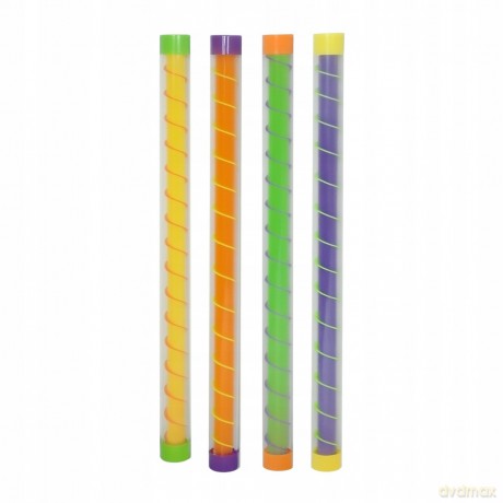 Zabawka tuba dźwiękowa z tłoczkiem i torem dla kulek