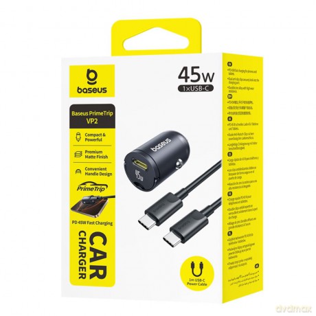 Baseus PrimeTrip VP2 Ładowarka Samochodowa 45W Czarny