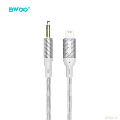 BWOO AUX073 kabel AUX Lightning - jack 3.5mm audio szary