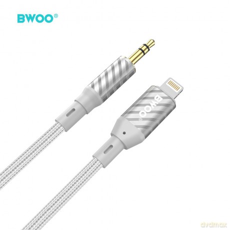 BWOO AUX073 kabel AUX Lightning - jack 3.5mm audio szary