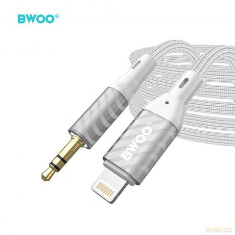 BWOO AUX073 kabel AUX Lightning - jack 3.5mm audio szary