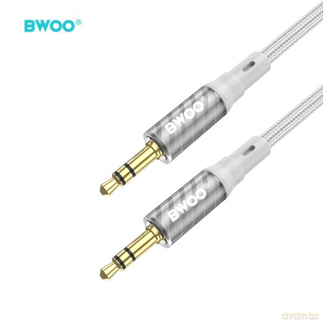 BWOO AUX075 kabel AUX jack 3.5mm - jack 3.5mm audio szary