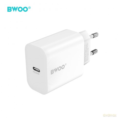 BWOO ładowarka sieciowa CDA233 PD 20W 1x USB-C biała
