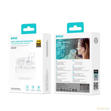 BWOO słuchawki Bluetooth BW39 TWS do biegania biale