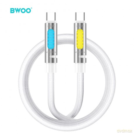 BWOO X325C-C zapachowy kabel USB-C - USB-C 240W biały