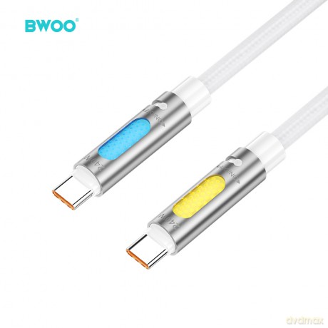 BWOO X325C-C zapachowy kabel USB-C - USB-C 240W biały