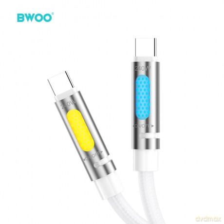 BWOO X325C-C zapachowy kabel USB-C - USB-C 240W biały